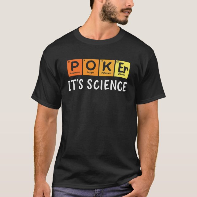 Camiseta Química Química Poker Science Mesa periódica (Frente)