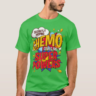 Camiseta Quimioterapia Me Dá Poder Super Pop Comic Câncer d