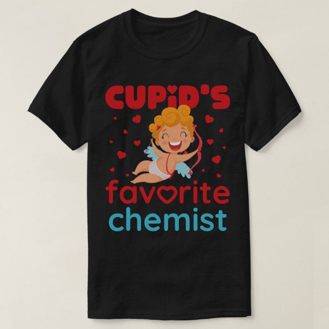 Camiseta Quimista Cupida Quimísta Favorita Namorados (Frente do Design)