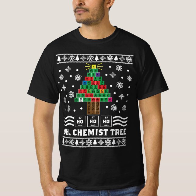 Camiseta Quimistree Engraçado Design da Ciência (Frente)