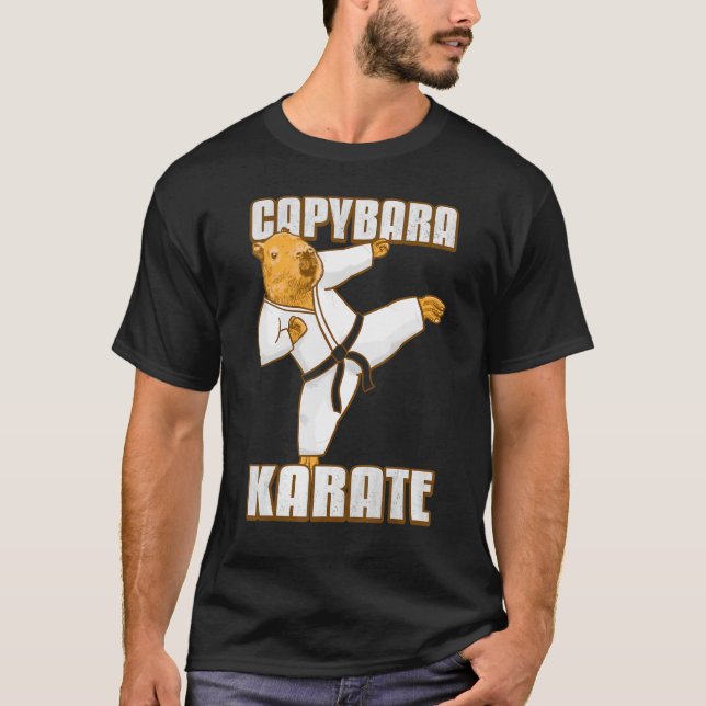 Camiseta Quimono de Caratê de Capivara (Frente)