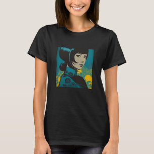 Camiseta Quimono Feminino Retro Geisha Vintage Japonês Samu