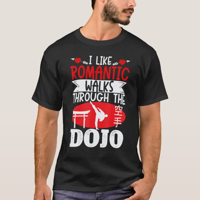Camiseta Quimono Uniforme de Karate Faixa Preta Eu Gosto de (Frente)