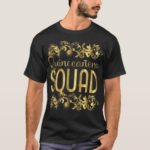 Camiseta Quinceanera Squad Birthday 15 15 Quince Quinze