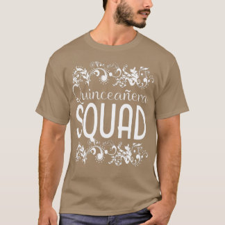 Camiseta Quinceanera Squad Birthday 15 15 Quinze Bestie