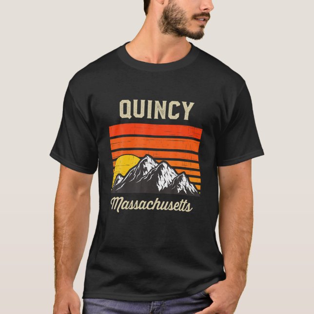 Camiseta Quincy Massachusetts Hometown Estado dos EUA (Frente)