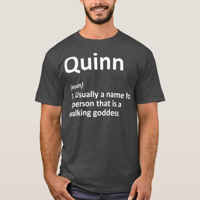 Camiseta QUINN Definition Personalized Name Funny Gift (Frente)