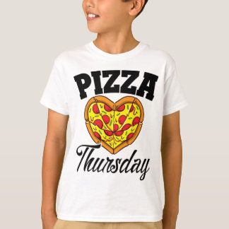 Camiseta Quinta-feira Pizza Noite Engraçada Pizza Lover Ráp