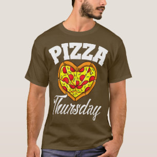 Camiseta Quinta-feira Pizza Noite Engraçada Pizza Lover Ráp