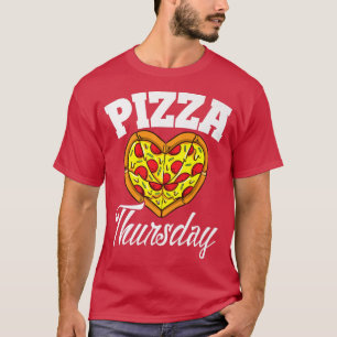 Camiseta Quinta-feira Pizza Noite Engraçada Pizza Lover Ráp