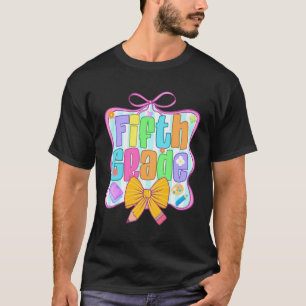 Camiseta Quinta Série Volta às Aulas Coquette Laço Professo