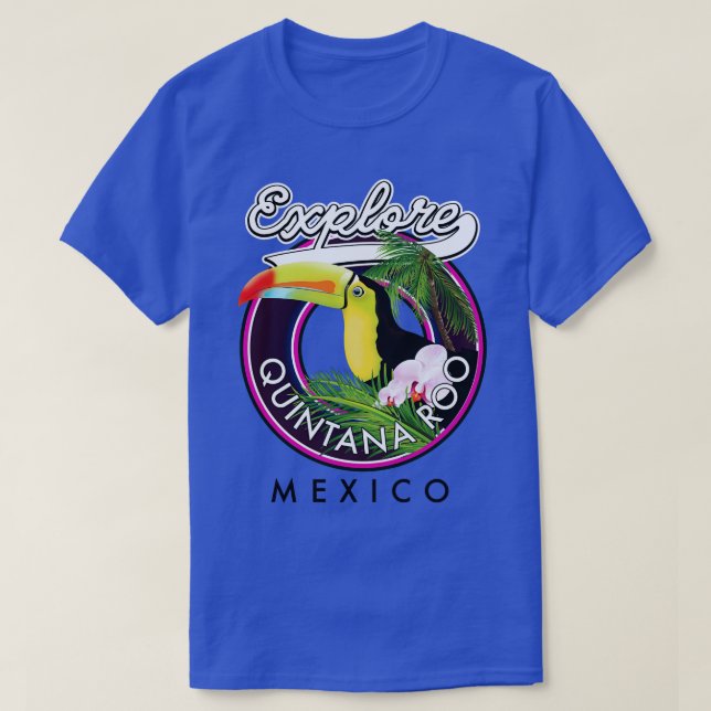 Camiseta Quintana Roo holbox Beach méxico viagem patch (Frente do Design)