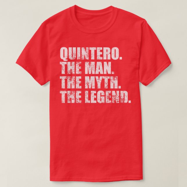Camiseta QuinteroQuintero Nome da família Quintero sobrenom (Frente do Design)