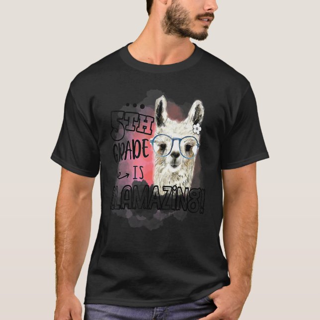 Camiseta Quinto 5 é professor de Llaming Llama (Frente)