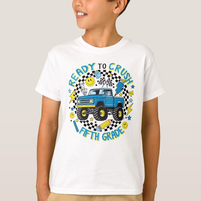 Camiseta Quinto Ano de Rally: Momento de Caminhão Monstro (Frente)