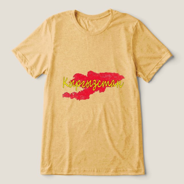 Camiseta Quirguistão (Design frontal)