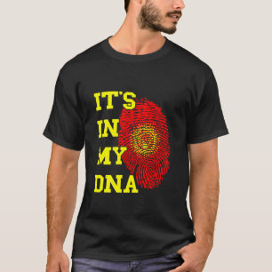 Camiseta Quirguistão Está No Meu DNA Raízes Quirguizes Repú