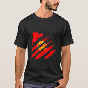 Camiseta Quirguistão Orgulho Quirguiz Quirguiz Claw Repúbli