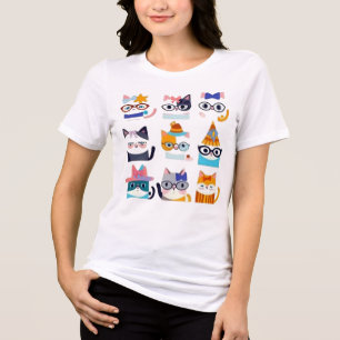 Camiseta Quirky Cat Whimsic Feline Art para Cat Lovers