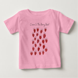 Camiseta Quirky Strawberry Pattern Baby T Shirt