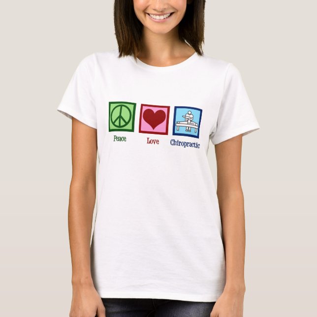 Camiseta Quiroprática do Amor pela Paz - Quiroprática Bonit (Frente)
