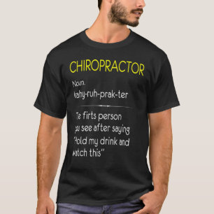 Camiseta Quiropraxista Substantivo Trabalho Coluna Vértebra