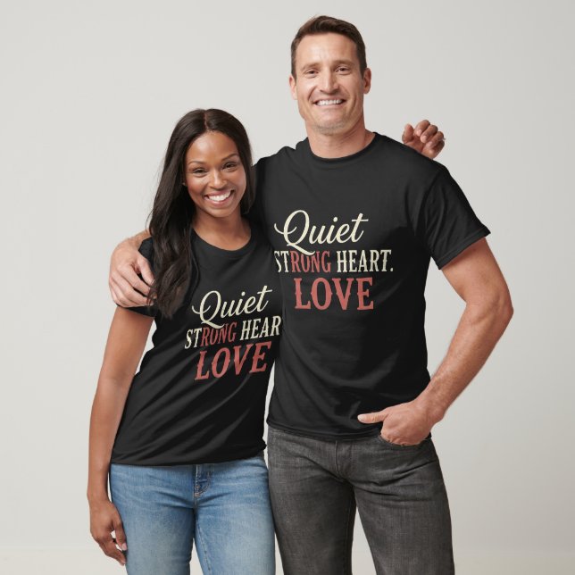 Camiseta QUIT Strong Heart Love  (Unissex)