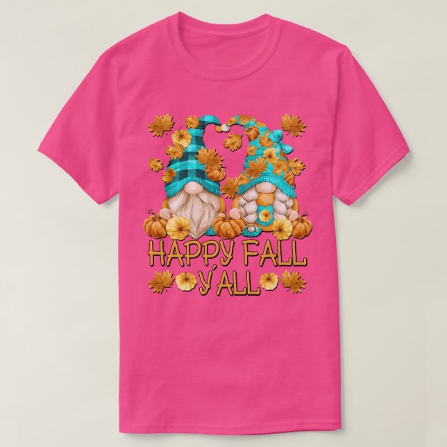 Camiseta Quitação de outono Feliz com a Bomba de Folhas de  (Frente do Design)