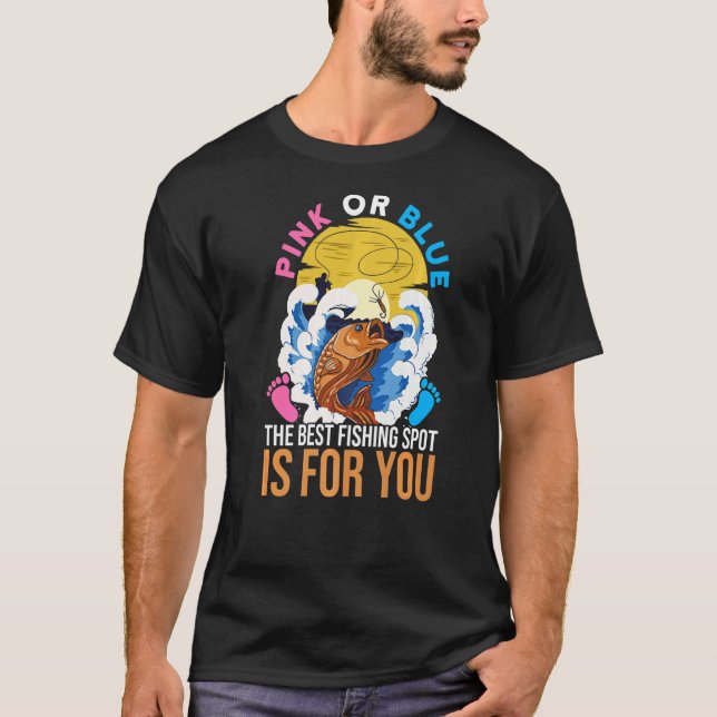 Camiseta Quitação Revelatória De Gênero Para A Pesca (Frente)