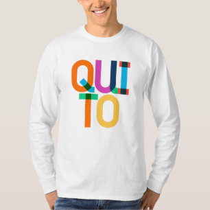 Camiseta Quito Equador Pop Art Letters