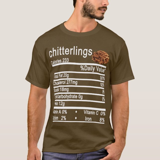 Camiseta Quitterlings Nutrição Fatos carne (Frente)