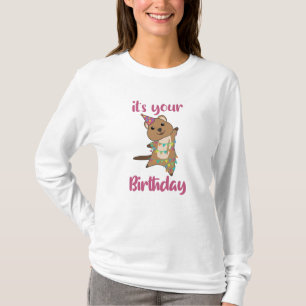 Camiseta Quokka Deseja Feliz Aniversário Para Você Quokkas