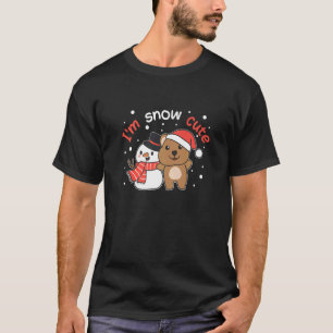 Camiseta Quokka Estou Neve Fofa Boneco de Neve Trocadilho d