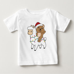 Camiseta Quokka Llama Natal Animais de inverno