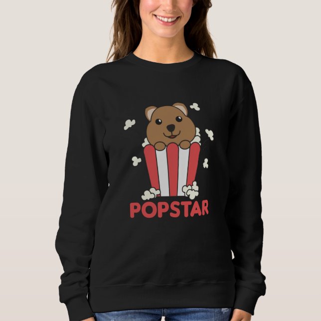 Camiseta Quokka Popcorn Time Engraçado Animais Em Comida Rá (Frente)
