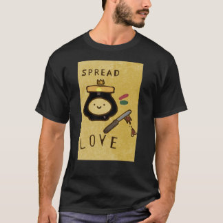 Camiseta "Espalhar o amor e a cota; marmite design Cla