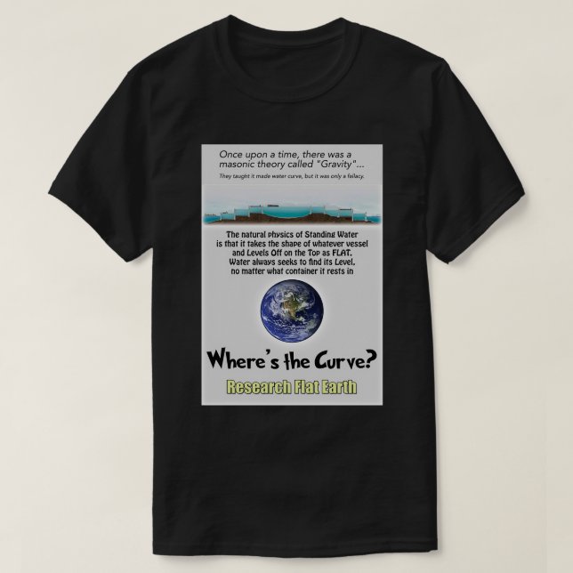 Camiseta Quot Terra planaWherex27s Curvequot (Frente do Design)