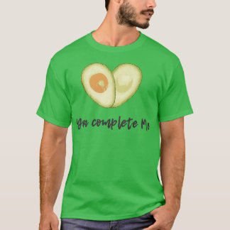 Camiseta quot Você completa mequot Corte aberto Avocado Amo