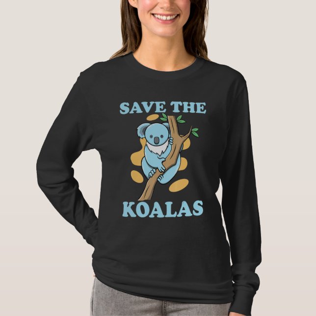 Camiseta Quote Animal Save The Koalas (Frente)