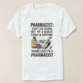 Camiseta Quote Can't Fix Stupid Pharmacy