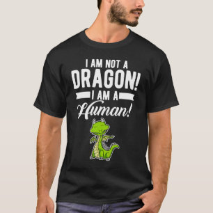 Camiseta Quote Dragão Dizendo Presente Humoroso Para Homens