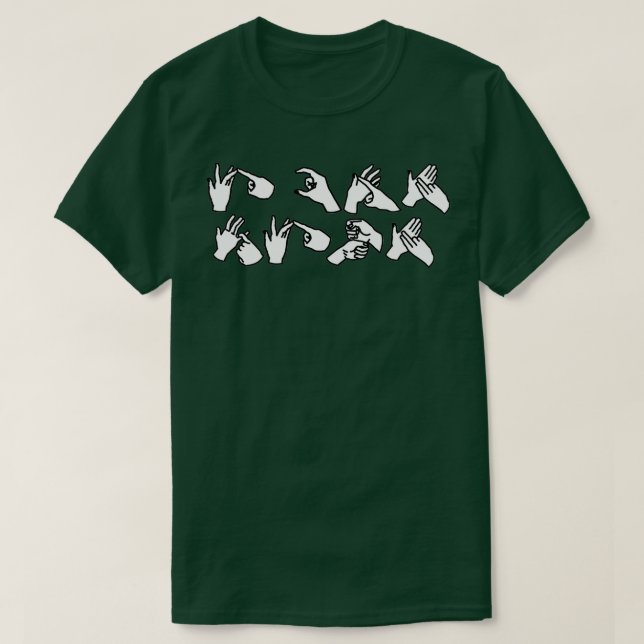 Camiseta quotI pode sinalizar BSL AUSLAN (Frente do Design)