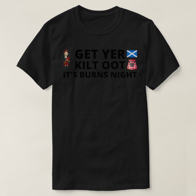 Camiseta quotObtenha seu Kilt em Design de Queimaduras Itx2 (Frente do Design)