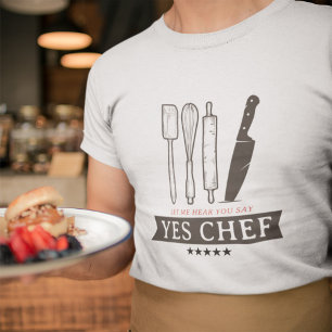Camiseta Quoutes de chef engraçados Texto personalizado
