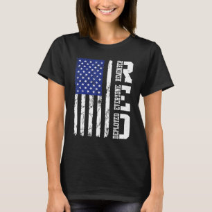 Camiseta R E D Sexta-feira Distorcida Sinalizador dos EUA L