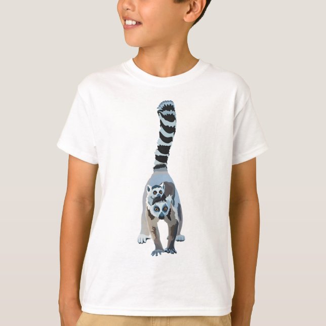 Camiseta R é para o Lemur Alvo (Frente)