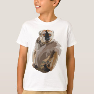 Camiseta R é para o Lemur Marrom-Fronteira Vermelha