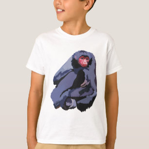 Camiseta R é para o Macaco-Aranha Vermelho Facado