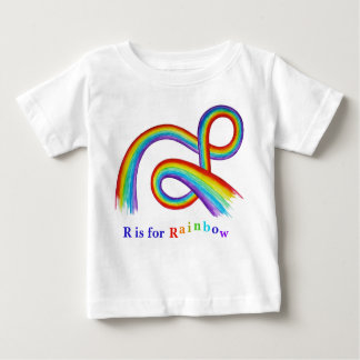 Camiseta R é para o Rainbow Trabalho de arte Baby e Kids't 
