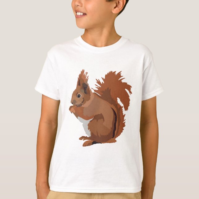 Camiseta R é para Red Squirrel (Frente)